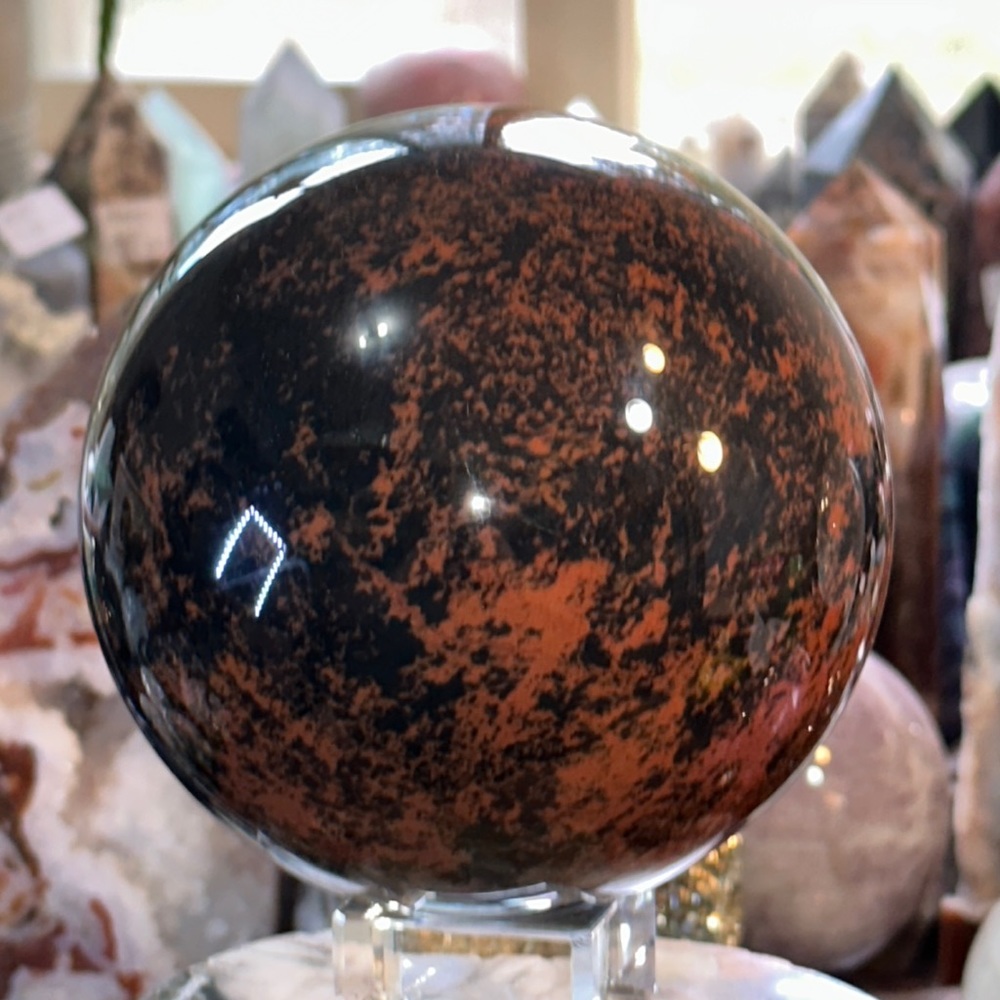 Mahogany Obsidian Crystal Sphere!